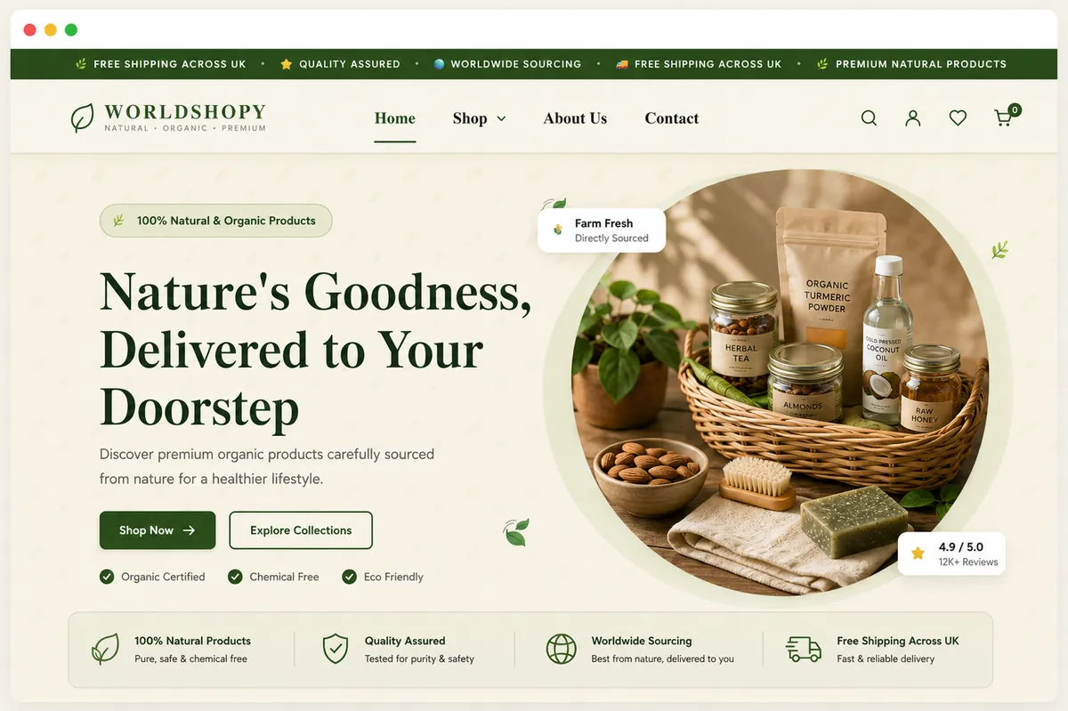 WorldShopy Shopify store project by Sparkzen Digital Solutions